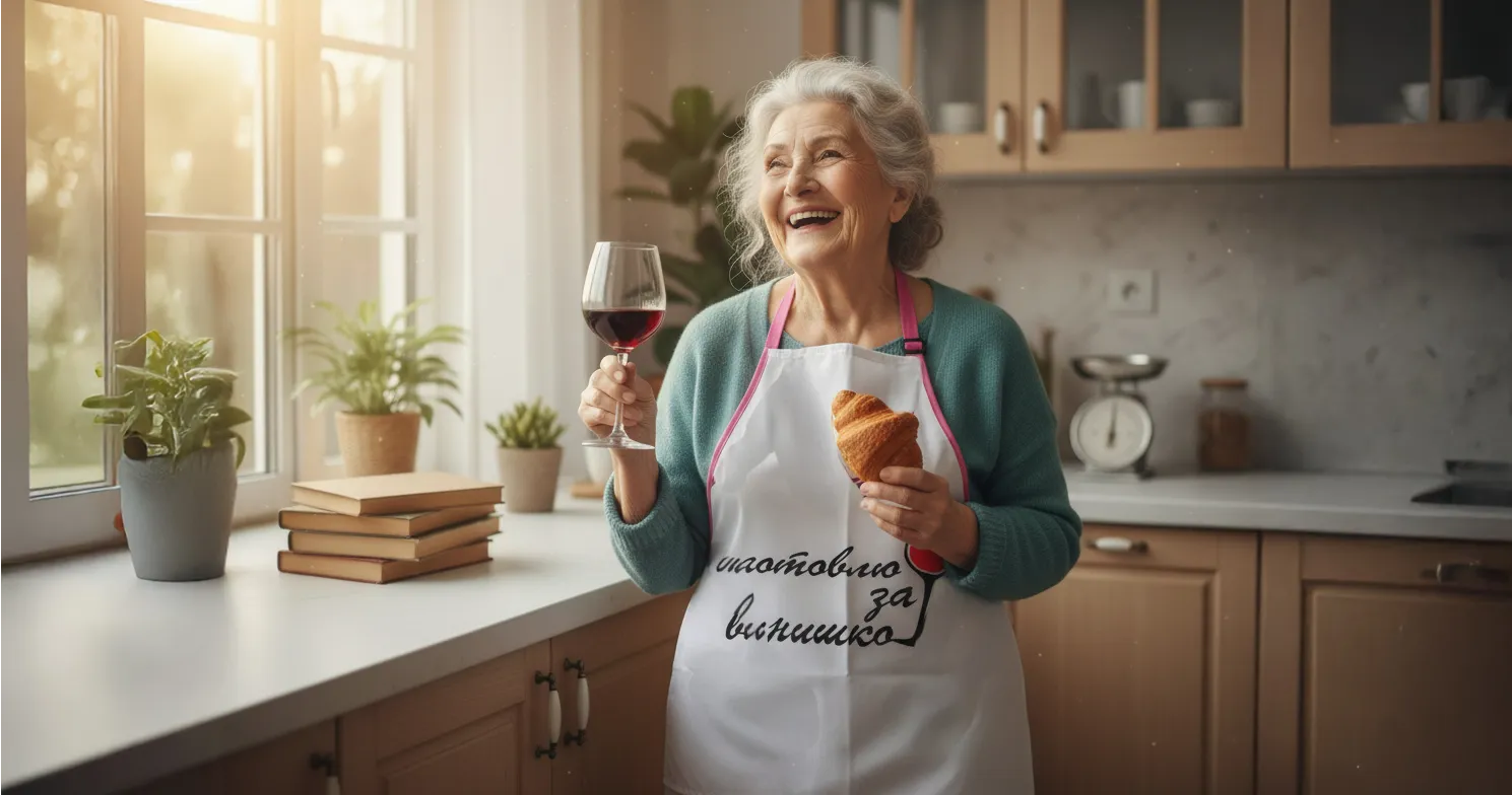 Фартук для бабушки — персонализация имени